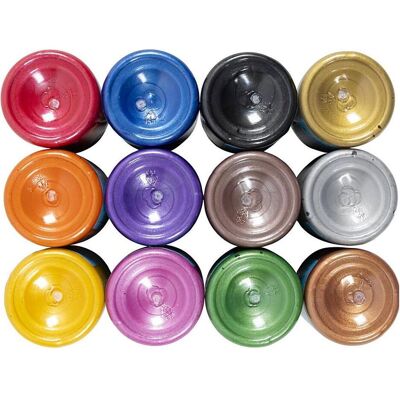 Creativ Company, Künstlerfarbe + Bastelfarbe, Textile Paint, mother of pearl, opaque, assorted colours, 10x50 ml/ 1 pack (50 ml) Creativ Company, Künstlerfarbe + Bastelfarbe, Textile Paint, mother of pearl, opaque, assorted colours, 10x50 ml/ 1 pack (50 ml)