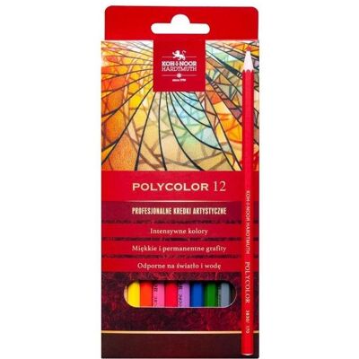 Koh-i-Noor, Malstifte, Polycolor-Buntstifte 12 Farben (12x) Koh-i-Noor, Malstifte, Polycolor-Buntstifte 12 Farben (12x)