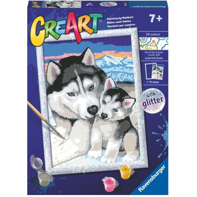 Ravensburger CreArt Cute Huskies Ravensburger CreArt Cute Huskies