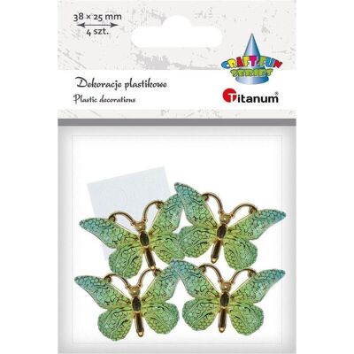 Titanum Selbstklebende Dekorationen Schmetterlinge 38x23mm 4 Stk Titanum Selbstklebende Dekorationen Schmetterlinge 38x23mm 4 Stk