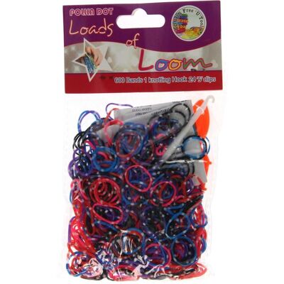 Loom Loombands Polka Dots Set, 600 Stück. (0.10 m) Loom Loombands Polka Dots Set, 600 Stück. (0.10 m)