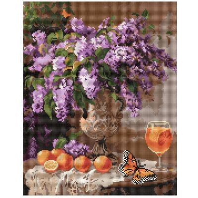Ideyka Diamond Painting - Flieder mit Rahmen 40 x 50 cm Ideyka Diamond Painting - Flieder mit Rahmen 40 x 50 cm