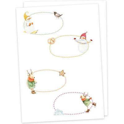 Papierdrachen, Sticker, Geschenkaufkleber zu Weihnachten - Schneemänner und Rentiere (8 Sticker) Papierdrachen, Sticker, Geschenkaufkleber zu Weihnachten - Schneemänner und Rentiere (8 Sticker)