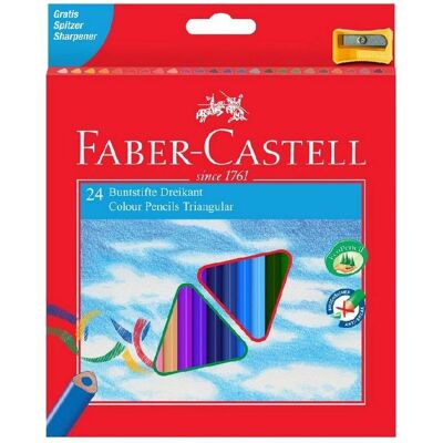 Faber-Castell, Malstifte, Dreieckige Buntstifte 24 Eco-Farben mit Spitzer (24x) Faber-Castell, Malstifte, Dreieckige Buntstifte 24 Eco-Farben mit Spitzer (24x)