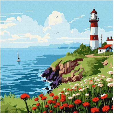 Ideyka Malen nach Zahlen - Leuchtturm auf... Ideyka Malen nach Zahlen - Leuchtturm auf...