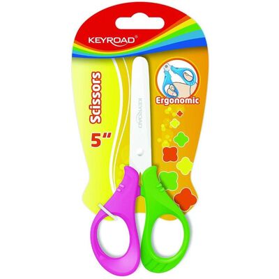 Keyroad, Schere, Schulschere, 12 cm, abgerundet, blister 1 stk., farbmix (8.50 cm) Keyroad, Schere, Schulschere, 12 cm, abgerundet, blister 1 stk., farbmix (8.50 cm)