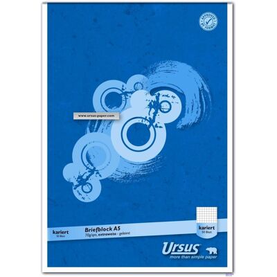 Ursus, Heft + Block, Briefblock (A5, Kariert) Ursus, Heft + Block, Briefblock (A5, Kariert)
