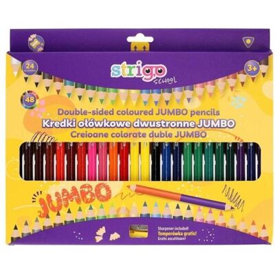 Stigo Bike, Malstifte, Jumbo-Dreikant-Bleistiftstifte, 24 Stück. STRIGO (24x) Stigo Bike, Malstifte, Jumbo-Dreikant-Bleistiftstifte, 24 Stück. STRIGO (24x)