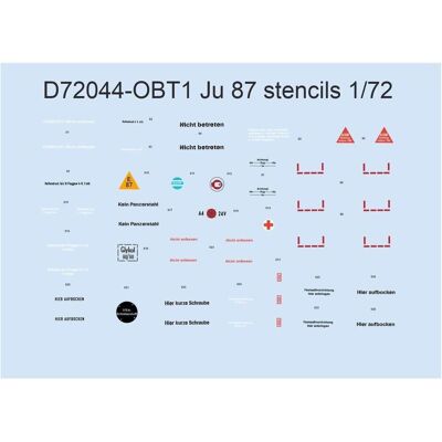 Eduard Ju 87 stencils for ACADEMY/AIRFIX/ITALERI/REVELL Eduard Ju 87 stencils for ACADEMY/AIRFIX/ITALERI/REVELL