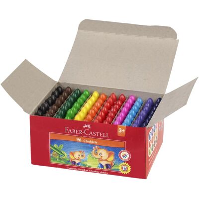 Faber Castell Chublets Buntstifte - Helle Lebendige Pigmente - Wasserbeständigkeit - 96 Stück Faber Castell Chublets Buntstifte - Helle Lebendige Pigmente - Wasserbeständigkeit - 96 Stück