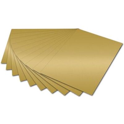 Folia, Bastelpapier, Fotokarton, (B)500 x (H)700 mm, 300 g/qm, gold (300 g/m², 10x) Folia, Bastelpapier, Fotokarton, (B)500 x (H)700 mm, 300 g/qm, gold (300 g/m², 10x)