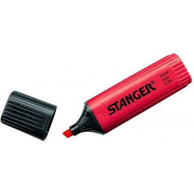 Stanger, Marker, highlighter, 1-5 mm, red, Box 10 pcs. 180003000 (10x) Stanger, Marker, highlighter, 1-5 mm, red, Box 10 pcs. 180003000 (10x)
