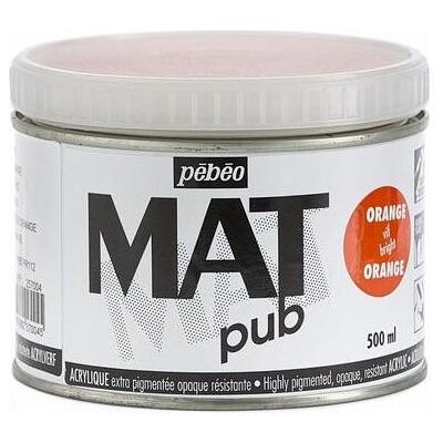 Pebeo, Künstlerfarbe + Bastelfarbe, Acrylic Mat Pub (500 ml) Pebeo, Künstlerfarbe + Bastelfarbe, Acrylic Mat Pub (500 ml)