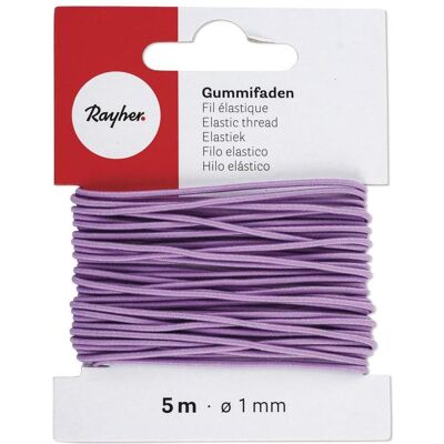 Rayher Gummifaden 1mm Lila 5m, Garn + Wolle, Violett Rayher Gummifaden 1mm Lila 5m, Garn + Wolle, Violett