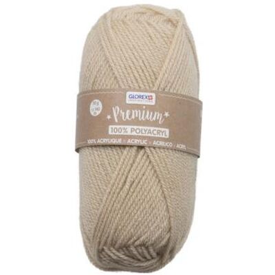 Glorex Premium 100% Acryl, 50g, Garn + Wolle, Beige Glorex Premium 100% Acryl, 50g, Garn + Wolle, Beige