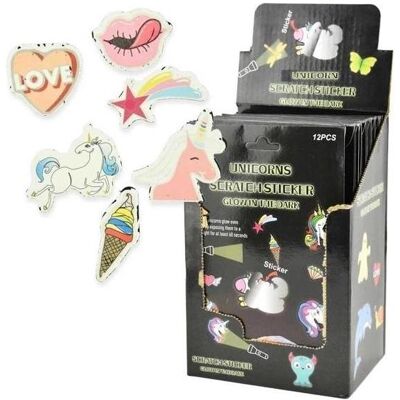 Teka, Sticker, Im Dunkeln leuchtende Kratzaufkleber Einhörner (12 Sticker) Teka, Sticker, Im Dunkeln leuchtende Kratzaufkleber Einhörner (12 Sticker)