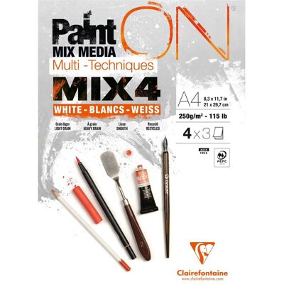 Clairefontaine, Bastelpapier, Zeichenblock Paint ON Mix 12 Blatt A4 250g (250 g/m², 12x) Clairefontaine, Bastelpapier, Zeichenblock Paint ON Mix 12 Blatt A4 250g (250 g/m², 12x)