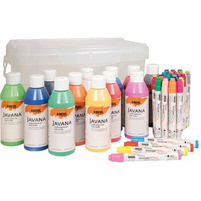 Kreul, Künstlerfarbe + Bastelfarbe, Big Box zum Malen auf Stoff (250 ml) Kreul, Künstlerfarbe + Bastelfarbe, Big Box zum Malen auf Stoff (250 ml)