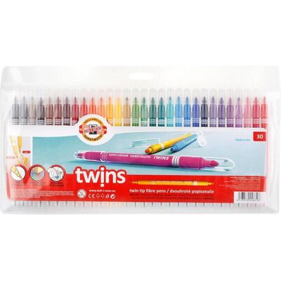 Koh-i-Noor, Marker, Twins-Marker, wendbar, 30 Farben (238656) (30x) Koh-i-Noor, Marker, Twins-Marker, wendbar, 30 Farben (238656) (30x)