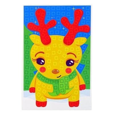 Lean Toys Leantoys DIY Farbiges Mosaik-Patchset mit Weihnachts-Rentieren Lean Toys Leantoys DIY Farbiges Mosaik-Patchset mit Weihnachts-Rentieren