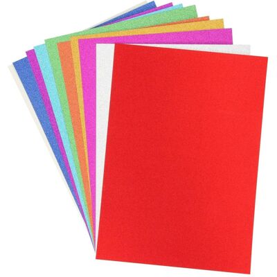 Grafix, Bastelpapier, Glitzerkarton A4, 10 Blatt (200 g/m², 10x) Grafix, Bastelpapier, Glitzerkarton A4, 10 Blatt (200 g/m², 10x)