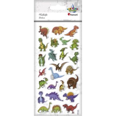 Titanum, Sticker, Weiche konvexe Aufkleber, Dinosaurier, 25 Stück (25 Sticker) Titanum, Sticker, Weiche konvexe Aufkleber, Dinosaurier, 25 Stück (25 Sticker)