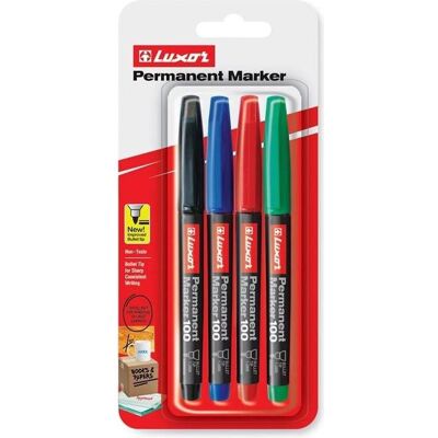 Luxor, Marker, MINI MARKERS SET 4 PCS 3410/4C (4x) Luxor, Marker, MINI MARKERS SET 4 PCS 3410/4C (4x)