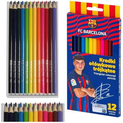 Astra, Malstifte, FC Barcelona dreieckige Buntstifte 12-farbig gemischt (12x) Astra, Malstifte, FC Barcelona dreieckige Buntstifte 12-farbig gemischt (12x)