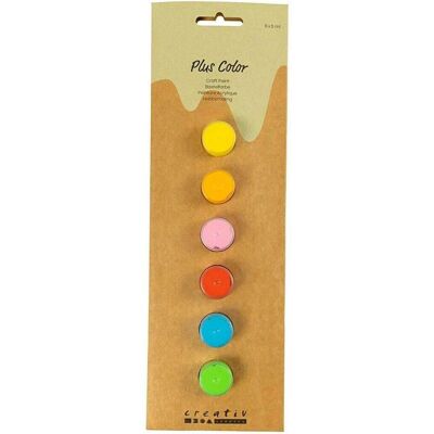 Creativ Company, Künstlerfarbe + Bastelfarbe, Acrylfarbe Hobbyfarbe Plus Color 6 x 5 ml, Sortierte Farben (5 ml) Creativ Company, Künstlerfarbe + Bastelfarbe, Acrylfarbe Hobbyfarbe Plus Color 6 x 5 ml, Sortierte Farben (5 ml)