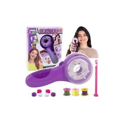 Lean Toys Haar-Schönheitsset, Flechtmaschine, Fäden, Gummibänder, Perlen Lean Toys Haar-Schönheitsset, Flechtmaschine, Fäden, Gummibänder, Perlen