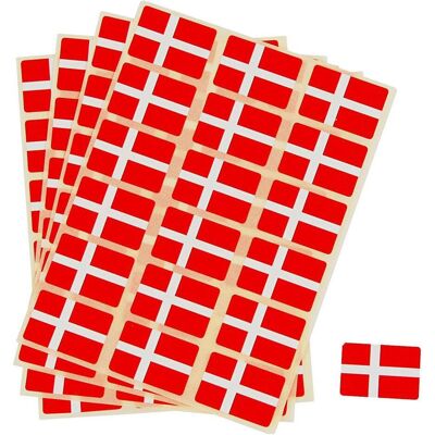 Creativ Company, Sticker, Selbstklebende dänische Flagge, 15 x 22 mm, Packung mit 72 Stück. (72 Sticker) Creativ Company, Sticker, Selbstklebende dänische Flagge, 15 x 22 mm, Packung mit 72 Stück. (72 Sticker)