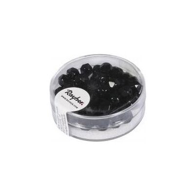Rayher Glas Schliffperle, 6mm ø, schwarz, 50 Stück Rayher Glas Schliffperle, 6mm ø, schwarz, 50 Stück