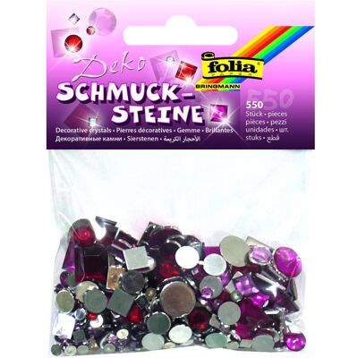 Folia Schmucksteine "Sparkling Red", Acryl (550 Stk.) Folia Schmucksteine "Sparkling Red", Acryl (550 Stk.)