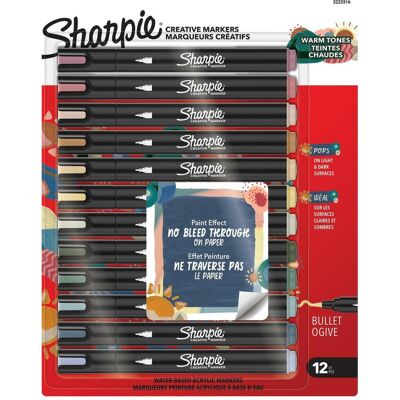 Sharpie, Marker, Filzstift Acryl Warm Tones 12er Set (12x) Sharpie, Marker, Filzstift Acryl Warm Tones 12er Set (12x)