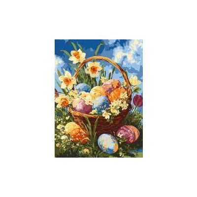 Ideyka Malen nach Zahlen - Korb mit Ostereiern 30x40cm Ideyka Malen nach Zahlen - Korb mit Ostereiern 30x40cm