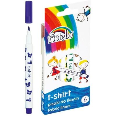 GrandHall, Marker, T-SHIRT-Marker für Stoffe, 6 Farben FIORELLO GrandHall, Marker, T-SHIRT-Marker für Stoffe, 6 Farben FIORELLO