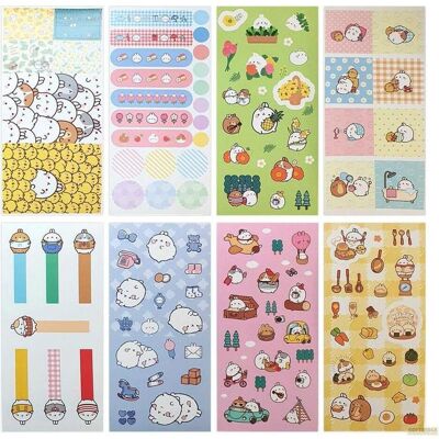 Sakami, Sticker, Molang Sticker Pack Happy Days (8 Sticker) Sakami, Sticker, Molang Sticker Pack Happy Days (8 Sticker)
