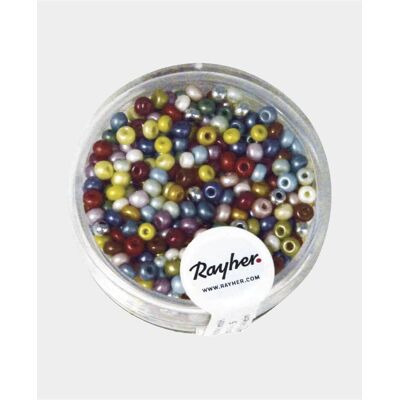 Rayher Rocailles gemischt perlmutt, 2.6 mm ø Rayher Rocailles gemischt perlmutt, 2.6 mm ø