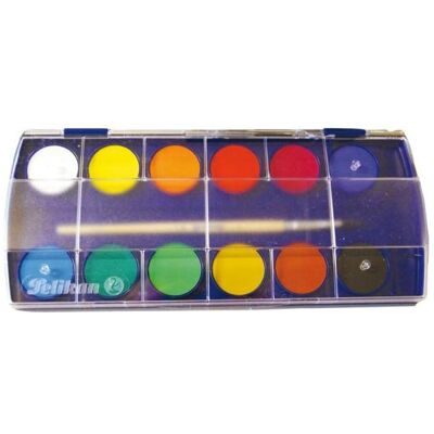 Pelikan Künstlerfarbe + Bastelfarbe, Wasser malt 12 Farben Pelikan Künstlerfarbe + Bastelfarbe, Wasser malt 12 Farben