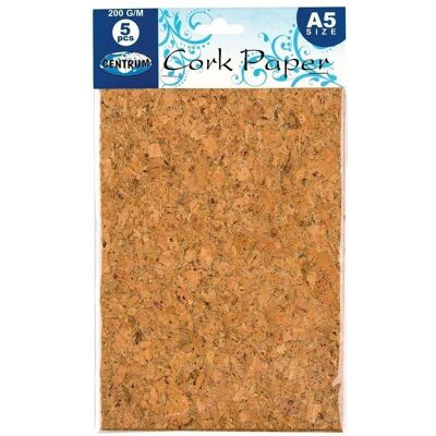 Centrum Bastelpapier, Korkpapier A5 5 Stück 80313 Centrum Bastelpapier, Korkpapier A5 5 Stück 80313
