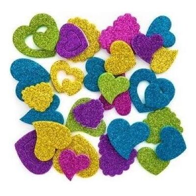 Dalprint, Sticker, Glitzer-Herz-Schaumaufkleber 45 Stk (45 Sticker) Dalprint, Sticker, Glitzer-Herz-Schaumaufkleber 45 Stk (45 Sticker)