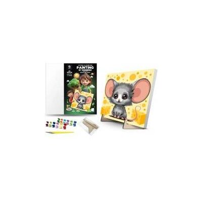 Qbee Malen nach Zahlen – Maus und Käse 25x25cm Qbee Malen nach Zahlen – Maus und Käse 25x25cm