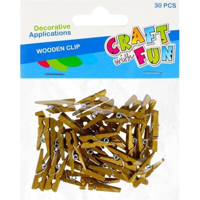 Craft with Fun Dekorative Holzklammern 30 Stk Craft with Fun Dekorative Holzklammern 30 Stk