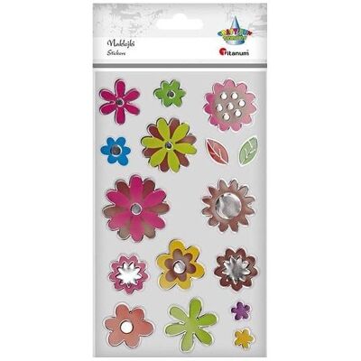 Titanum, Sticker, Folienaufkleber, Blumen, Mix, 16 Stk. (16 Sticker) Titanum, Sticker, Folienaufkleber, Blumen, Mix, 16 Stk. (16 Sticker)