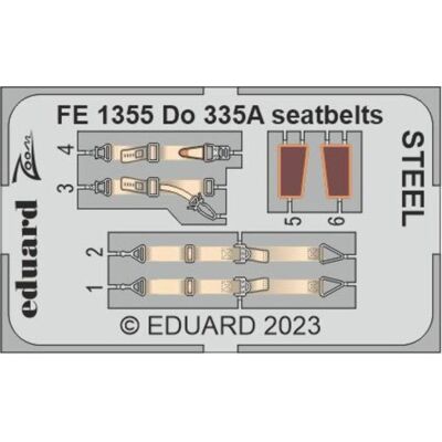 Eduard Do 335A seatbelts STEEL 1/48 TAMIYA Eduard Do 335A seatbelts STEEL 1/48 TAMIYA