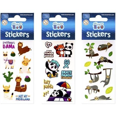 Sticker Boo, Sticker, Aufkleber BOO Aufkleber Faultier, Lama, Panda Mix (1 Sticker) Sticker Boo, Sticker, Aufkleber BOO Aufkleber Faultier, Lama, Panda Mix (1 Sticker)
