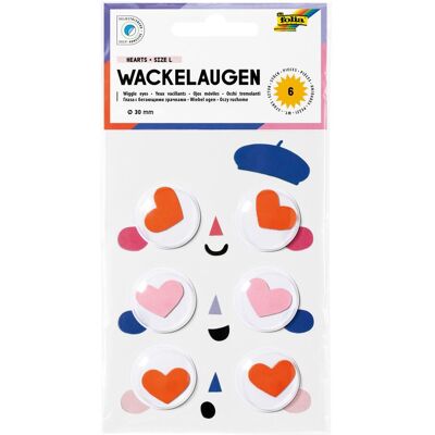 Folia Wackelaugen Hearts Folia Wackelaugen Hearts