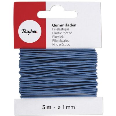 Rayher Gummifaden 1mm Mittelblau 5m, Garn + Wolle, Blau Rayher Gummifaden 1mm Mittelblau 5m, Garn + Wolle, Blau
