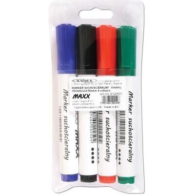 Cresco, Marker, Maxx trocken abwischbarer Marker, 4 Farben (4x) Cresco, Marker, Maxx trocken abwischbarer Marker, 4 Farben (4x)