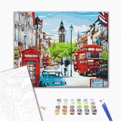 Ideyka Malen nach Zahlen BRUSHME, 40x50 cm, Rush Hour in London, 1 Stk. Ideyka Malen nach Zahlen BRUSHME, 40x50 cm, Rush Hour in London, 1 Stk.